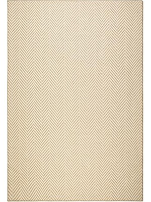 Pratik Ev Ekru Balıksırtı Jüt Halı Kilim 120 x 180 cm