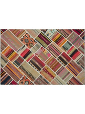 Apex Halı El Dokuması Patchwork Vintage Yün-Pamuk Naturel Halı 25365 157 x 237 cm