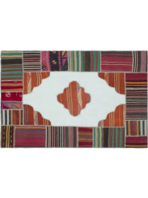 Apex Halı El Dokuması Patchwork Vintage Yün-Pamuk Naturel Halı 25120 130 x 196 cm