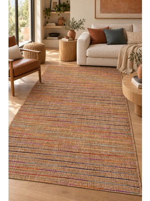 Ally Carpet Izdiz Jutal Sisal Tarzı Özel Ölçü Mutfak Koridor Halısı Robot Süpürge Uyumlu Leke Tutmaz Kolay Temiz