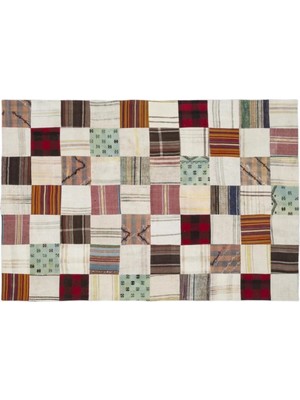 Apex Halı El Dokuması Patchwork Vintage Yün-Pamuk Renkli Halı 1127 160 x 230 cm
