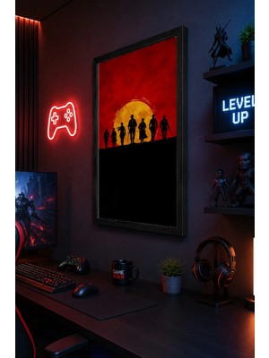 Charmbi Red Dead Redemption 2 15X21 Ahşap Çerçeveli Anime Poster Hediyelik Duvar Tablosu Premium Baskı