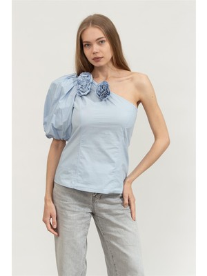 Karl Lagerfeld Women's Blouse Blue