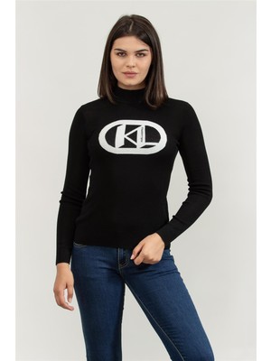 Karl Lagerfeld Logo Women's Knitwear Black