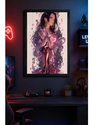 Charmbi Hancock One Piece Ahşap Çerçeveli Poster Hediyelik Duvar Tablosu Premium Baskı 15X21 | 21X30 | 30X42
