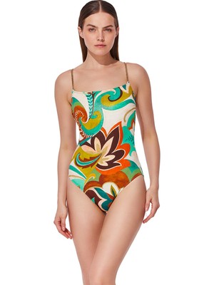 Gottex Round Neck Tank Women's Swimsuit Multicolor