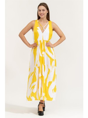 Dkny Prntd Maxi Women's Dress White