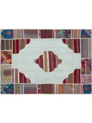 Apex Halı El Dokuması Patchwork Vintage Yün-Pamuk Naturel Halı 25534 165 x 236 cm