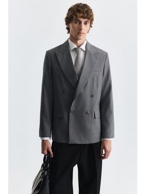 Antioch Yün Karışımlı Kruvaze Blazer Ceket