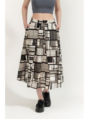 Dkny Printed Women's Skirt Black