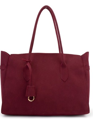 Black Sarkıt Detaylı Shopper Süet Pamela Kadın Kol Çanta