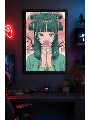 Charmbi Maomao Ahşap Çerçeveli Poster Hediyelik Duvar Tablosu Premium Baskı 15X21 | 21X30 | 30X42