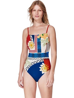 Gottex Square Neck Tank Women's Swimsuit Multicolor