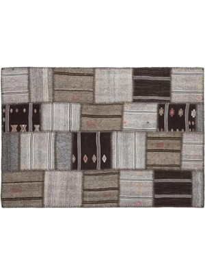 Apex Halı El Dokuması Patchwork Vintage Yün-Pamuk Çizgili Halı 1294 160 x 230 cm
