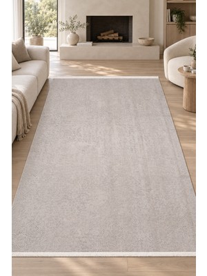 Ally Carpet Elenna Aytas Gri Zarif Modern Salon Oturma Odası Halısı Robot Süpürge Uyumlu Kolay Temizlenebilir Tr