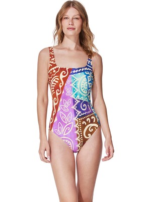Gottex Square Neck Tank Women's Swimsuit Multicolor
