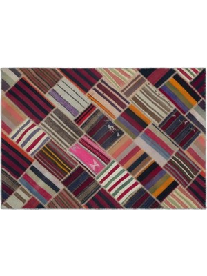 Apex Halı El Dokuması Patchwork Vintage Yün-Pamuk Naturel Halı 25537 160 x 226 cm