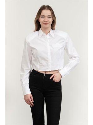 Karl Lagerfeld Fashion Poplin Shirt Women's White