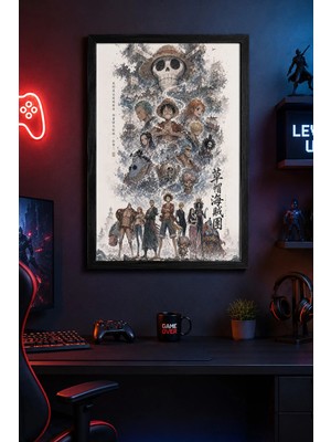 Charmbi One Piece Tayfa Ahşap Çerçeveli Poster Hediyelik Duvar Tablosu Premium Baskı 15X21 | 21X30 | 30X42