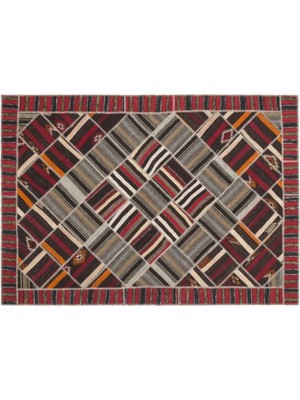Apex Halı El Dokuması Patchwork Vintage Yün-Pamuk Çizgili Halı 11526 218 x 309 cm