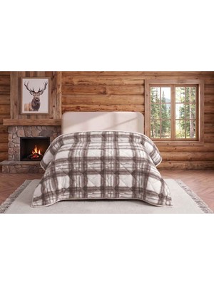 Merinos Loft Yorgan 195X215 Volante Kahve