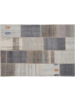Apex Halı El Dokuması Patchwork Vintage Yün-Pamuk Çizgili Halı 1180 160 x 230 cm