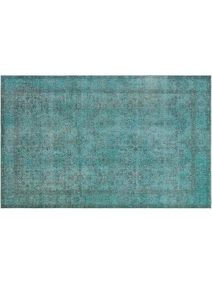 Apex Halı El Dokuması Vintage Yün-Pamuk Turkuaz Halı 28397 172 x 275 cm