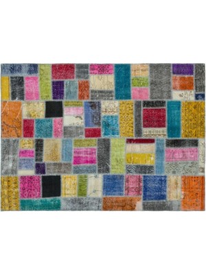 Apex Halı El Dokuması Patchwork Vintage Yün-Pamuk Multi Naturel Halı 20641 170 x 236 cm