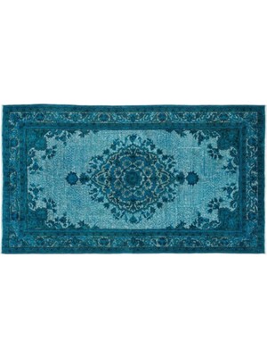 Apex Halı El Dokuması Vintage Yün-Pamuk Turkuaz El Oyması Halı 2512 148 x 257 cm