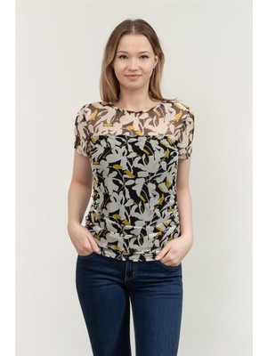 Dkny Prntd Women's Blouse Black