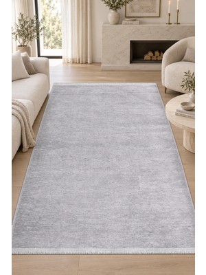 Ally Carpet Kevnar Yonta Gri Kaydırmaz Tabanlı Yıkanabilir Robot Süpürge Uyumlu Oturma Odası Koridor Halısı Poly