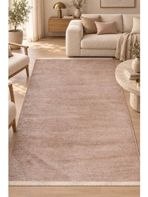 Ally Carpet Kevnar Yonta Bej Özel Ölçü Kaydırmaz Taban Yıkanabilir Robot Süpürge Uyumlu Oturma Odası Koridor Hal