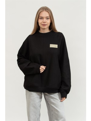 Ea7 Unisex Crew Neck Sweatshirt Black