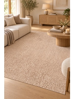 Ally Carpet Elenna Aytas Vizon Modern Oturma Odası Salon Halısı Robot Süpürge Uyumlu Kolay Temizlenebilir Akrili