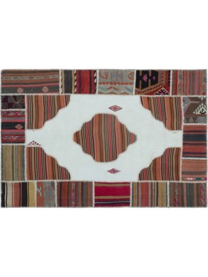 Apex Halı El Dokuması Patchwork Vintage Yün-Pamuk Naturel Halı 25568 155 x 232 cm