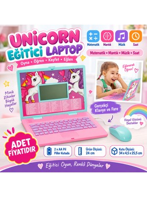 Oyunca Sesli Unicorn Ingilizce Türkçe Laptop