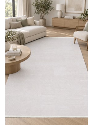 Ally Carpet Paloma Bozca Özel Ölçü Akrilik Salon Halısı Robot Süpürge Uyumlu Kolay Temizlenebilir Yumuşak Dokulu