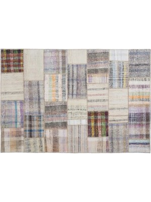 Apex Halı El Dokuması Patchwork Vintage Yün-Pamuk Çizgili Halı 1255 160 x 230 cm
