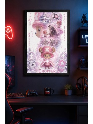 Charmbi Orman Tanrısı Chopper Ahşap Çerçeveli Poster Hediyelik Duvar Tablosu Baskı 15X21 | 21X30 | 30X42