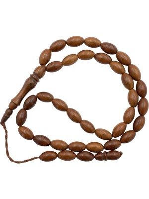 Saul. 33'lük Kuka Tesbih - 6X11 mm Arpa Kesim, Orjinal Kuka, El Işçiliği, Sistemli Püsküllü
