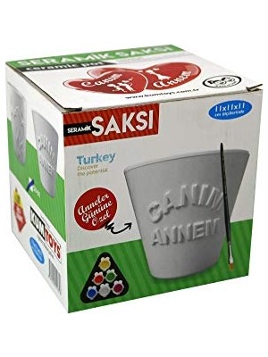 Pratik Ev Seramik Saksı -Anneler Günü Kumtoys 52353