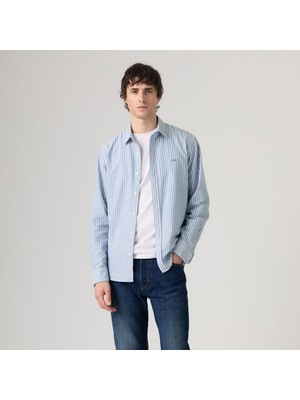 Levi's Battery Housemark Standard Erkek Mavi Çizgili Gömlek 0085A-0003