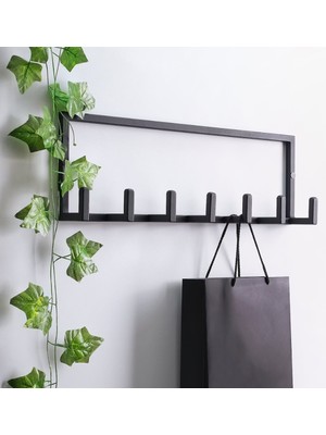 3Art Metal Dekoratif Demir Duvar Askısı - Çizilmeye Dayanıklı Metal Askılık - 60 cm Genişlik