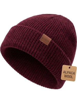 Gowith Unisex Alpaka Yünlü Katlamalı Düz Bere