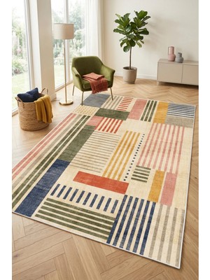 Decomia Home Dijital Kaymaz Yıkanabilir Modern Yolluk Mutfak Halısı Salon Halısı Koridor Halısı