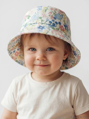Lc Waikiki Yeni Sezon Ekru Çiçek Baskılı Kız Bebek Bucket Şapka
