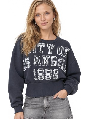 Hiccup Kadınlar Busem Kadın Pamuk Karışımlı Sweatshirt Siyah
