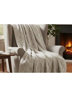 Merinos Fiona Stonecube Soft Battaniye 150X220 Bej