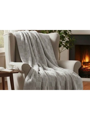 Merinos Fiona Stonecube Soft Battaniye 150X220 Gri