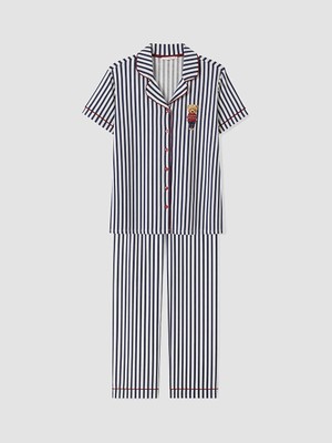 Lc Waikiki Yeni Sezon Lacivert Ayı Teddy Baskılı Kadın Pijama Takım